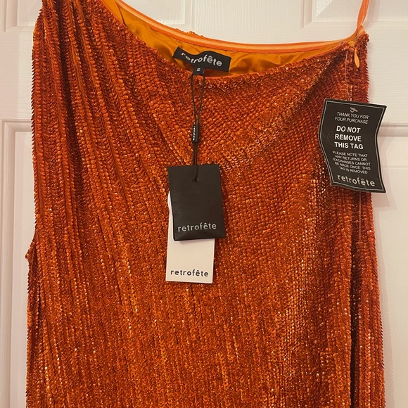 Retrofete Vivien One-Shoulder Sequin Dress - Picture 8 of 9